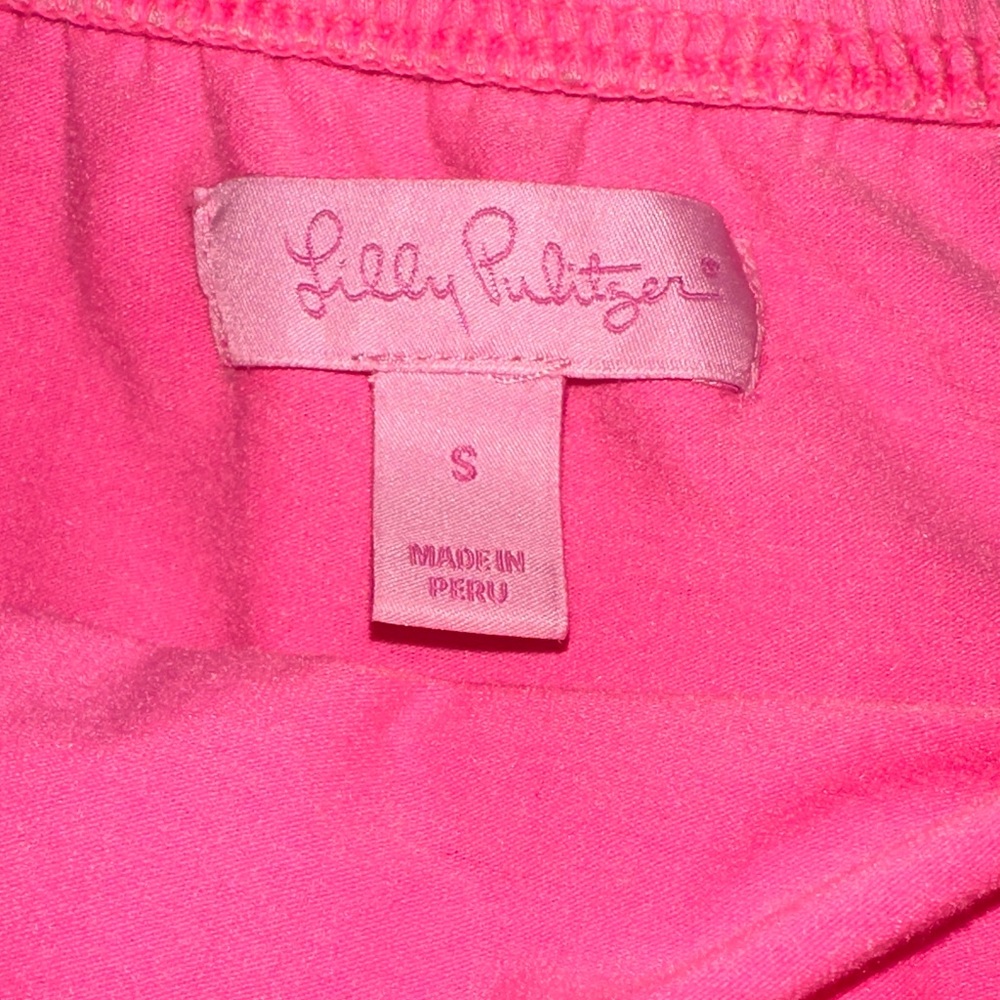 Lilly Pulitzer Pink Ruffle top - Picture 4 of 4